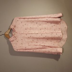 Pink Blouse with Glasses Motif